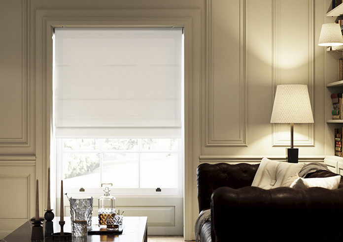 Harris, White Cotton - Roman Blind - Image 3